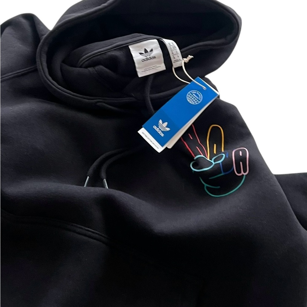 Adidas OG Peace Sign Pullover Hoodie Sweatshirt - Picture 11 of 11